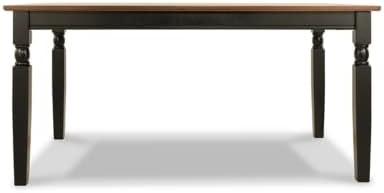 Signature Design by Ashley Owingsville Rustic Farmhouse Dining Room Table, Black & Brown