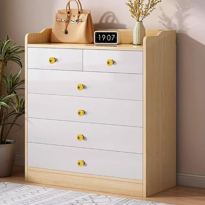 Ceramic Pumpkin Cabinet Knobs, Yellow Vintage Drawer Knobs for Vanity, Closet, Cupboard 4pcs