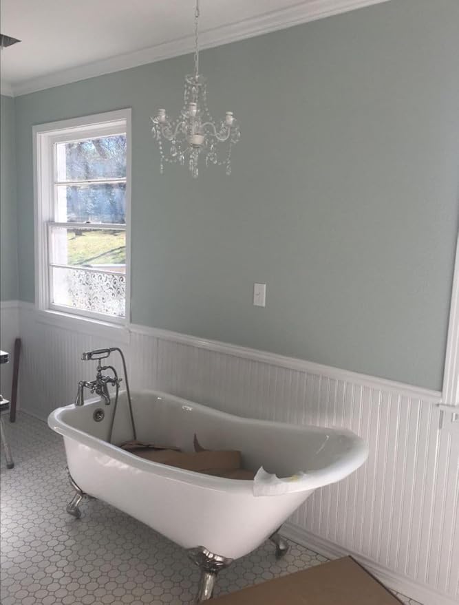 gypsy color The Original Brink House 4 Light Crystal White Hardwire Flush Mount Chandelier H17.5”xW15”, White Metal Frame, Clear Glass Stem, and Acrylic Crystals