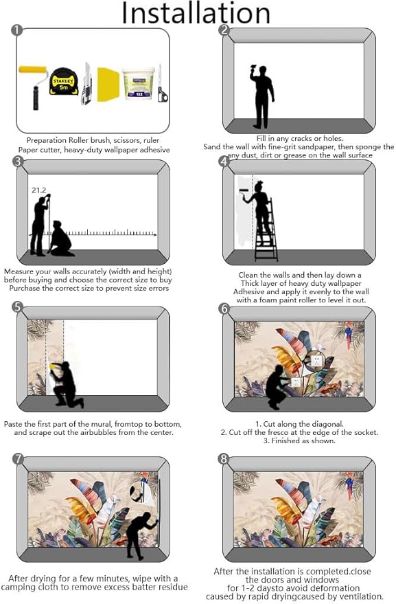 Abstract Background Floral Wallpaper Garden, Wall murals for Living Room, Bedroom, Bathroom Background Wall Decoration(Non-self-Adhesive)