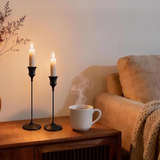 Candlestick Holders Black, 9 Packs Taper Candle Holder for Candlesticks, Candle Sticks Holder Decor for Home Decor