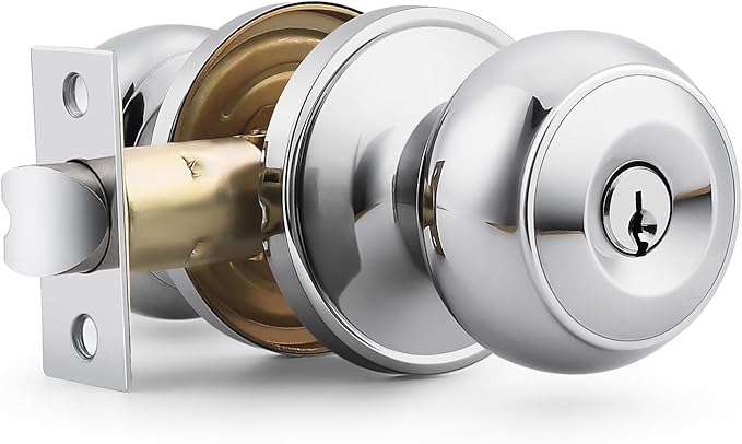 Probrico Keyed Alike Door Locks, Front Entry Door Knobs with Lock and Key, Exterior Door Locks with Same Keys, 3 Pack