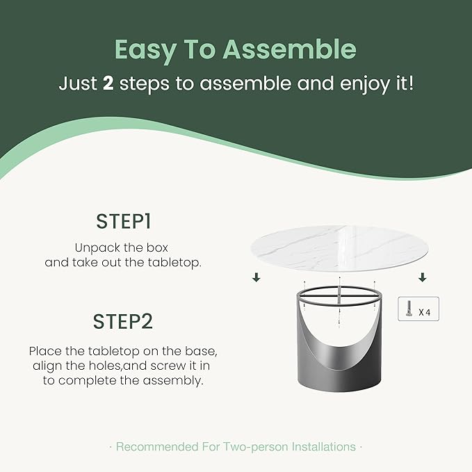 POVISON Round Dining Table for 4, 51" Glossy White Sintered Stone Top Dining Table with Grey Carbon Steel Pedestal, Modern Dining Room Table for Kitchen, Living Room (Table Only)