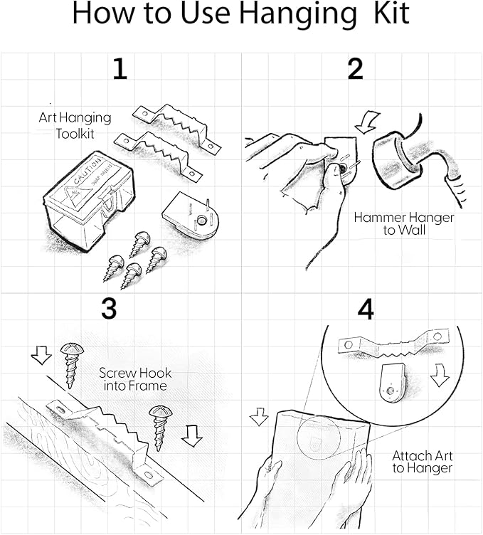 SIGNFORD Framed Canvas Print Wall Art Antique Watercolor Landscape Gentle Trees Nature Wilderness Illustrations Rustic Zen Colorful for Living Room, Bedroom, Office - 24"x24" Natural