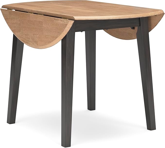 Signature Design by Ashley Gesthaven Contemporary Dining Drop Leaf Table with 4 Legs, Light Brown & Dark Brown
