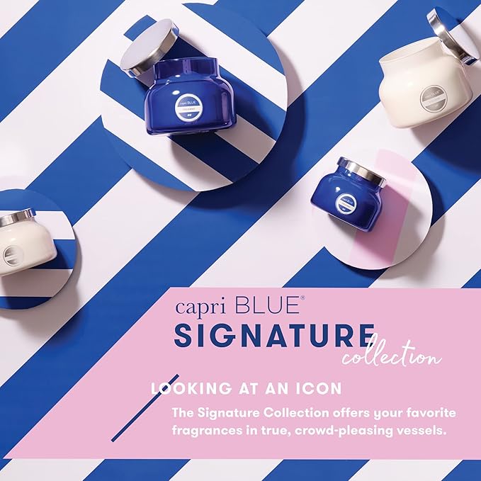 Capri Blue Pineapple Flower Reed Diffuser Set - Includes Reed Diffuser Sticks, Fragrance Oil, and Glass Bottle - Luxury Scented Room Fresheners - Cobalt Blue (8 fl oz)