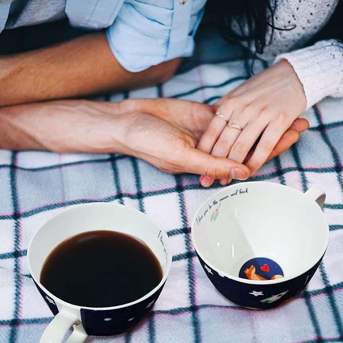 I Love You Coffee Mug, Premium 20 oz Bone China Coffee Tea Hug Mug, Perfect Christmas, Birthday, and Valentine's Day Gift for Lovers and Family Members, Designed in England by Harvest Green Studio