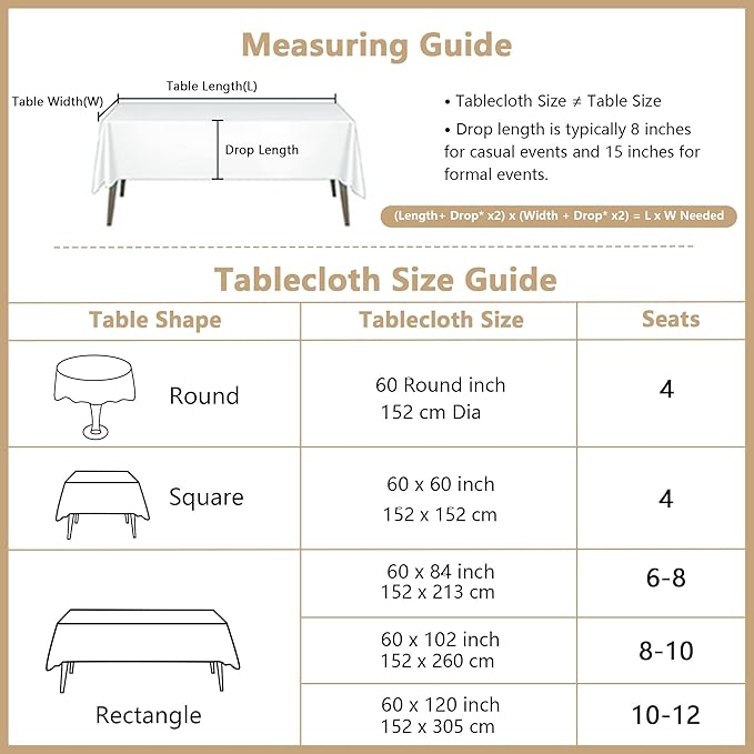 MYSKY HOME Table Cloth 60 in Round Cotton Tablecloth, Heavy Duty Linen Look Waterproof Tablecloths Farmhouse Tablecloth, Soft and Wrinkle Free Table Cover with Beige Tassels for Kitchen Dining, Party