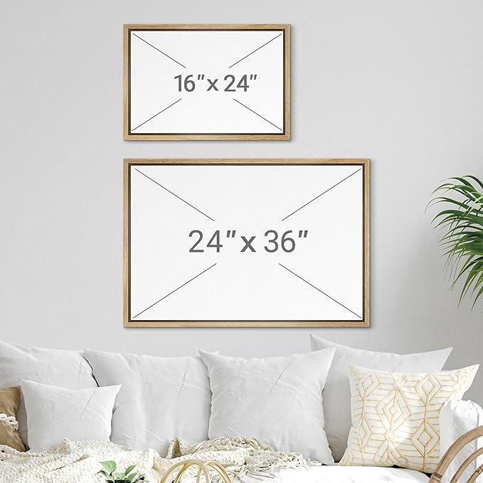 SIGNFORD Framed Canvas Print Wall Art Set Minimalist Duck Sketches Playful Waterfowl Line Illustrations Modern Art Farmhouse/Country Landscape for Living Room, Bedroom, Office - 16"x24" Natural