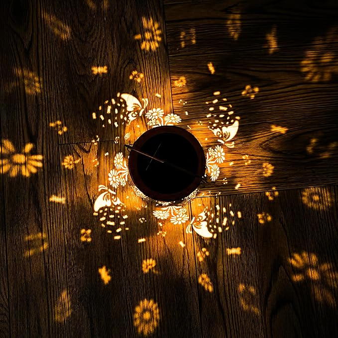 FLAGWIX Christmas Butterfly Gifts for Women Men - Solar Lanterns Outdoor Waterproof, Garden Decor for Outside - Motivational Birthday Gifts for Mom Grandma, Decorative Lantern for Garden Yard Patio
