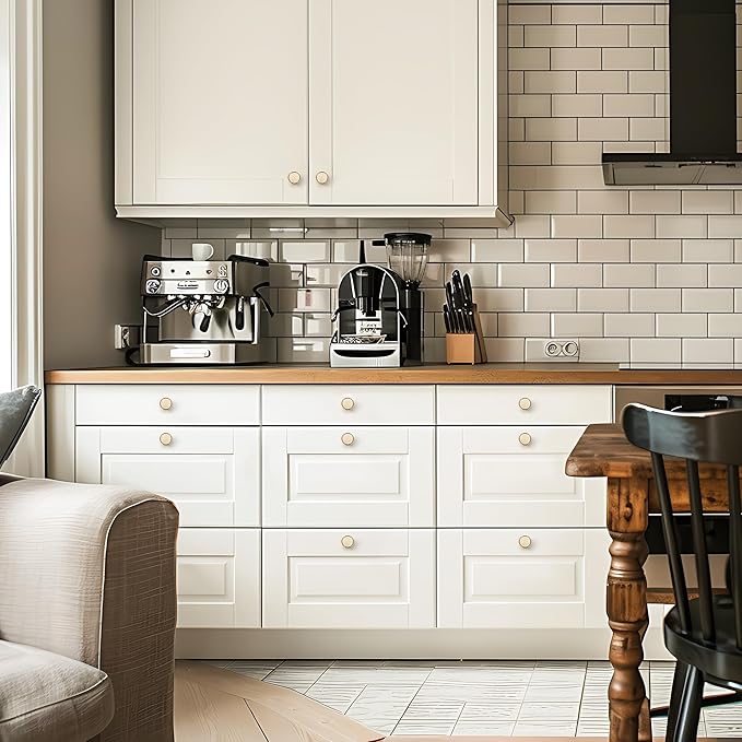 Ravinte 20 Pack 1-1/5"(30mm) Champagne Bronze Cabinet Knobs Knurled Dresser Drawer knobs Kitchen Cupboard Handles for Cabinet Hardware