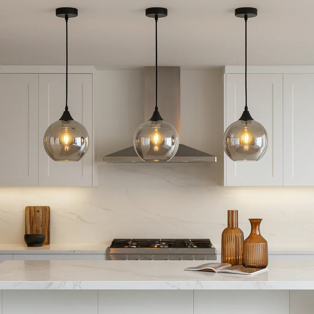 Glass pendant lights