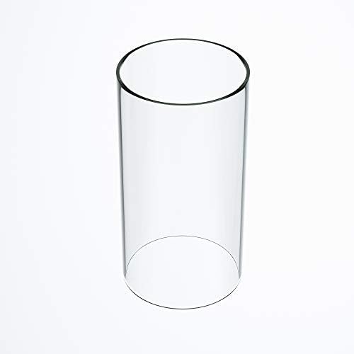 Large Size Hurricane Candle Holder - Glass Cylinder Open Both Ends, Open Ended Hurricane, Glass Lamp Shade Replacement (5.5" Wide x 18" Tall)