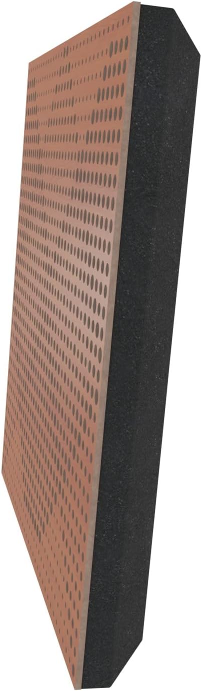 (2 Pack) — Sound Absorption-Diffuse Acoustic Panel «Wilds» | 19.7''x19.7''x2.1" | High Density Foam | Absorption - Diffusion - Reflection - Soundproofing - Insulation | Wood laminated: (Cherry)