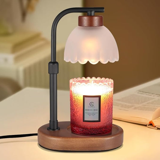 Dimmable Candle Warmer Lamp Adjustable Height Electric Wax Warmer for Jar Scented Candles Wax Melt Desk Light Suitable for Home Decor Christmas Birthday Gift for Women Mom