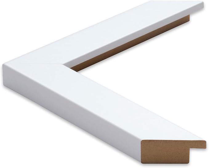 Frame My Mirror White Bathroom Mirror for Wall, 32" x 32" Pure White Bathroom Vanity Mirror, Made in USA, Hangs Horizontally or Vertically, Ellis Design