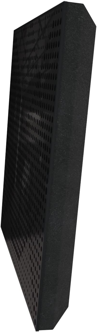 (2 Pack) — Sound Absorption-Diffuse Acoustic Panel «Wilds» | 19.7''x19.7''x2.1" | High Density Foam | Absorption - Diffusion - Reflection - Soundproofing - Insulation | Black glossy (plastic)