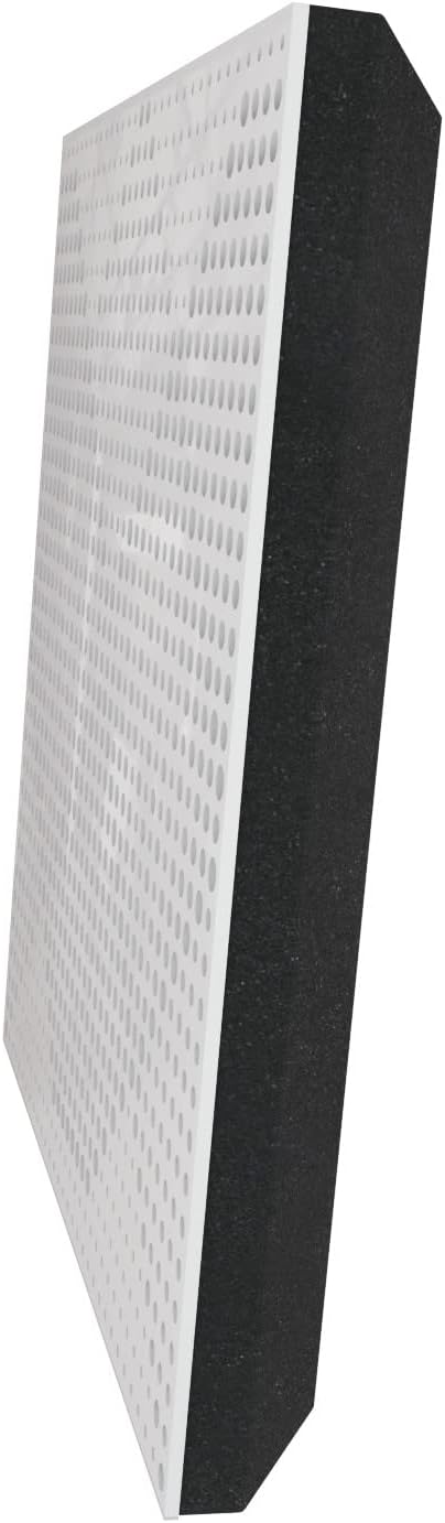 (2 Pack) — Sound Absorption-Diffuse Acoustic Panel «Wilds» | 19.7''x19.7''x2.1" | High Density Foam | Absorption - Diffusion - Reflection - Soundproofing - Insulation | White glossy (plastic)