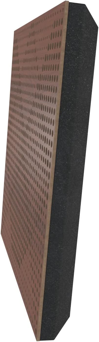 (2 Pack) — Sound Absorption-Diffuse Acoustic Panel «Wilds» | 19.7''x19.7''x2.1" | High Density Foam | Absorption - Diffusion - Reflection - Soundproofing - Insulation | Wood laminated: (Nut)