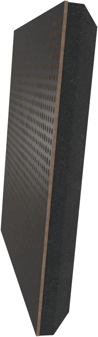 (2 Pack) — Sound Absorption-Diffuse Acoustic Panel «Wilds» | 19.7''x19.7''x2.1" | High Density Foam | Absorption - Diffusion - Reflection - Soundproofing - Insulation | Wood laminated: (Black)