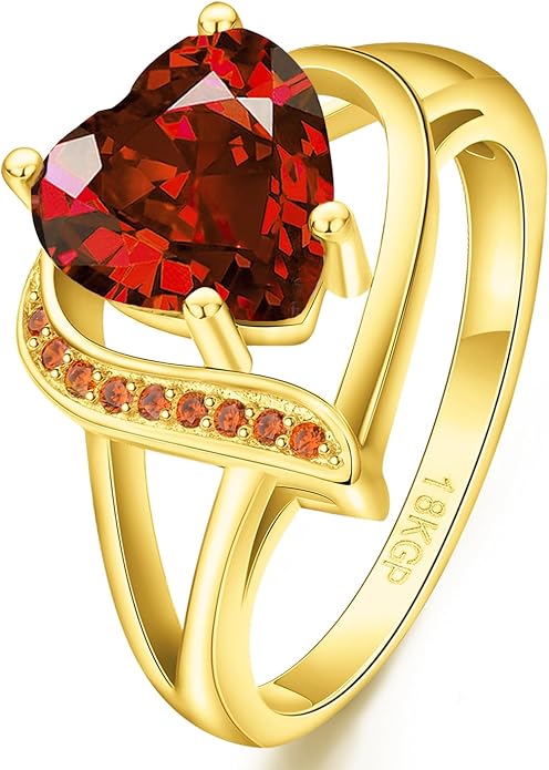 Engagement Rings for Women AAA+ Heart Cubic Zirconia Promise Rings for Her Valentines Day Gifts Womens Rings Black Gold Gothic Rings Promis Ring Wedding Rings Statement Rings for Women