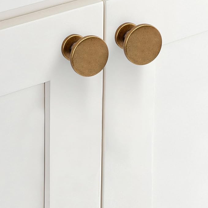 20 Pack Cabinet Knobs Antique Brass Kitchen Cabinet Knobs Zinc Alloy Drawer Pulls Solid Cabinet Hardware