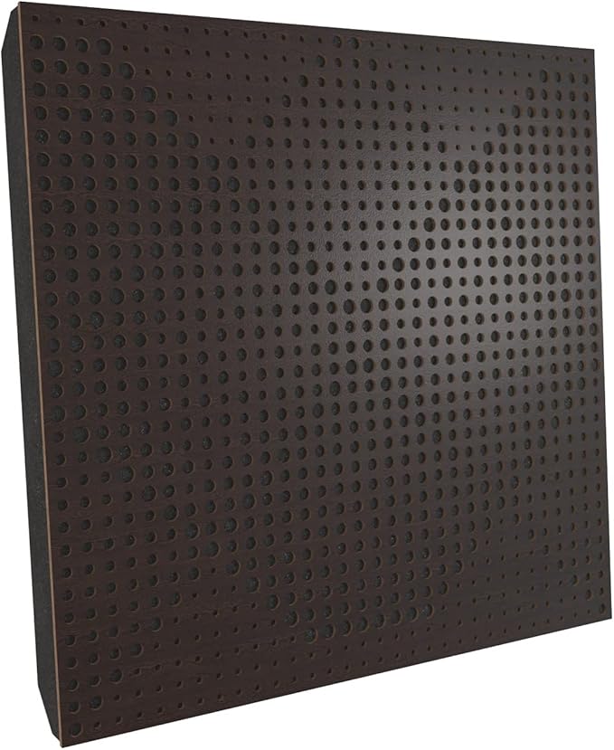 (2 Pack) — Sound Absorption-Diffuse Acoustic Panel «Wilds» | 19.7''x19.7''x2.1" | High Density Foam | Absorption - Diffusion - Reflection - Soundproofing - Insulation | Wood laminated: (Wenge)