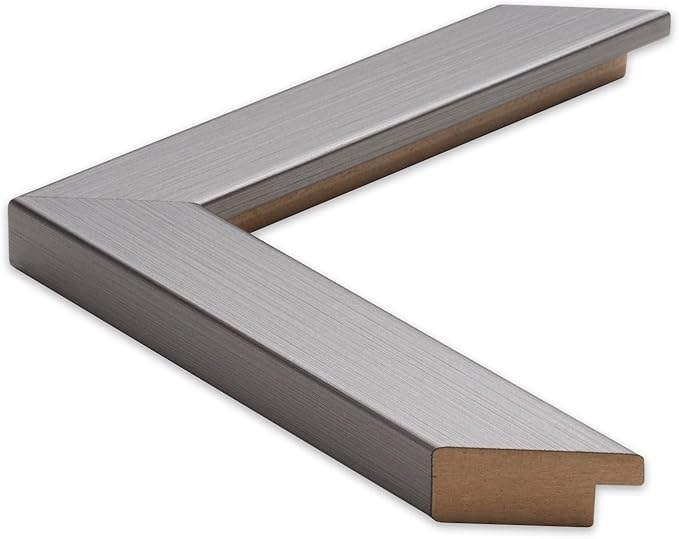 Frame My Mirror Silver Bathroom Mirror for Wall, 34" x 44" Stainless Steel Bathroom Vanity Mirror, Made in USA, Hangs Horizontally or Vertically, Ellis Design