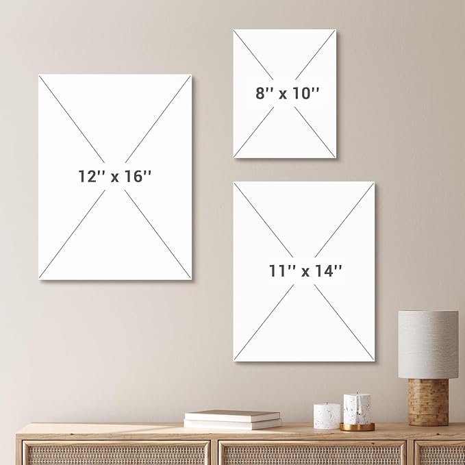 SIGNWIN Adhesive Canvas Poster Set Vintage Floral Birth Month Botanical Prints Antique Flower Illustrations Modern Art Decorative Scenic Multicolor Nature Wilderness for Bedroom - 11"x14"x4