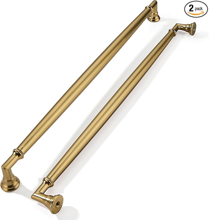 khtumeware 2 Pack 12 Inch(305mm) Champagne Bronze Cabinet Pulls Heavy Duty Solid Satin Brass Cabinet Handles Kitchen Cabinet Hardware for Cupboard Drawer Handles Dresser Pulls