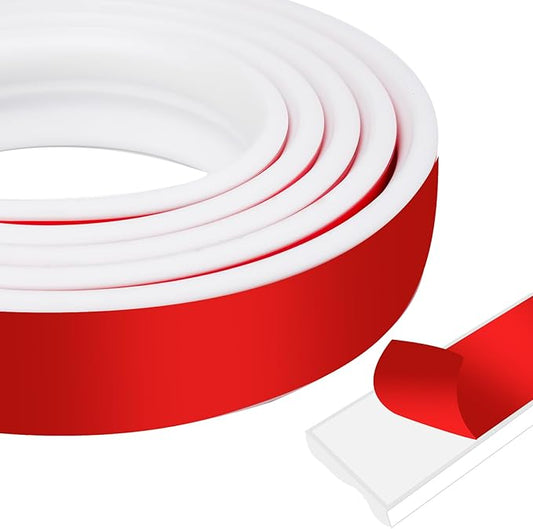 10 Ft x 1.6'' Peel and Stick Wall Molding Trim,Chair Rail Wainscoting Panel,Self-Adhesive Flexible Molding Trim for Home Decoration & Wall Protection(White)