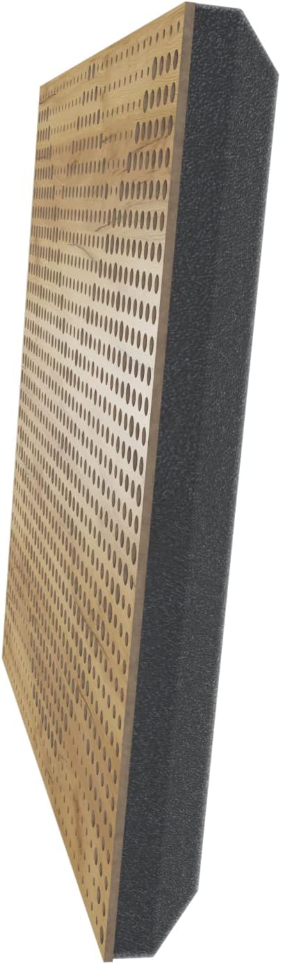 (2 Pack) — Sound Absorption-Diffuse Acoustic Panel «Wilds» | 19.7''x19.7''x2.1" | High Density Foam | Absorption - Diffusion - Reflection - Soundproofing - Insulation | Wood laminated: (Oak)