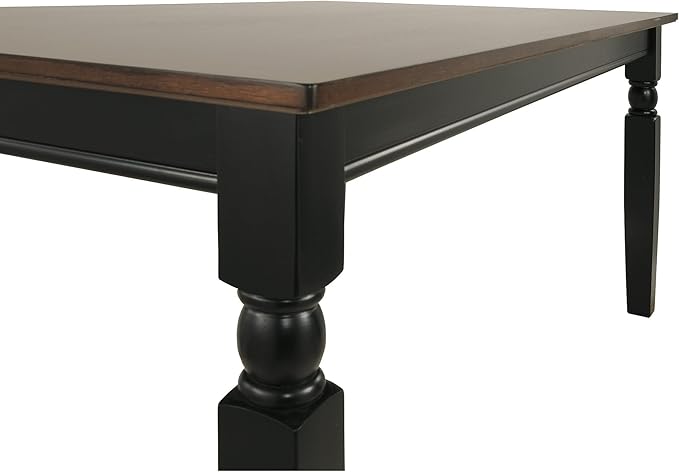 Signature Design by Ashley Owingsville Rustic Farmhouse Dining Room Table, Black & Brown