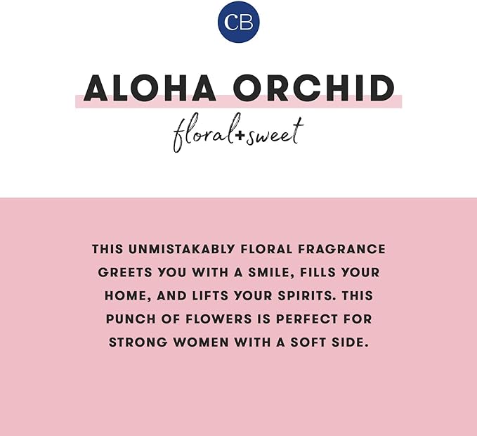 Capri Blue Aloha Orchid Reed Diffuser Set - Includes Reed Diffuser Sticks, Fragrance Oil, and Glass Bottle - Luxury Scented Room Fresheners - Cobalt Blue (8 fl oz)