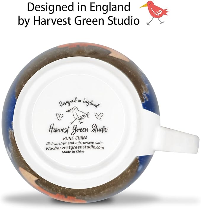 I Love You Coffee Mug, Premium 20 oz Bone China Coffee Tea Hug Mug, Perfect Christmas, Birthday, and Valentine's Day Gift for Lovers and Family Members, Designed in England by Harvest Green Studio