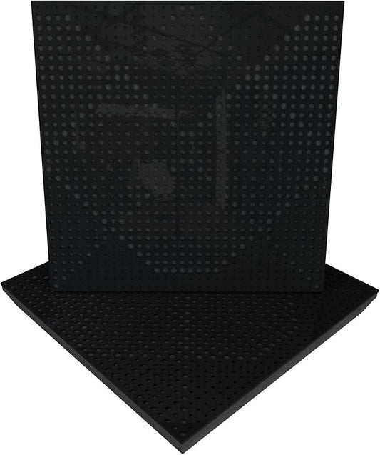 (2 Pack) — Sound Absorption-Diffuse Acoustic Panel «Wilds» | 19.7''x19.7''x2.1" | High Density Foam | Absorption - Diffusion - Reflection - Soundproofing - Insulation | Black glossy (plastic)