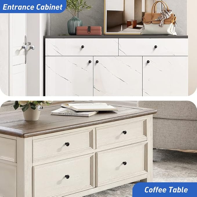 1 Pack Black Cabinet Knobs,Matte Black Drawer Knobs Dresser Knobs,Solid Round Kitchen Cabinet Pulls for Dresser Drawers,1-3/16 Inch(29.5mm) Drawer Pulls