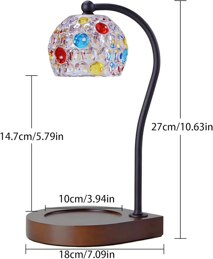 Candle Warmer Lamp Timer - Christmas Gifts for Women Mom, House Warming Gifts New Home Decor Modern Farmhouse Decor, Glass Candle Warmer Wax Melt with 2 Bulbs White