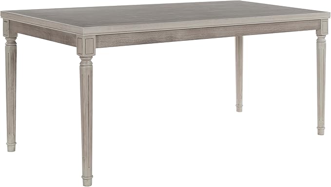 Chogori Solid Wood Dining Table -Natural Wood Veneers&Water Based Paint Finished- Vintage Kitchen&Dining Room Table for 4-6 People (Round Leg)