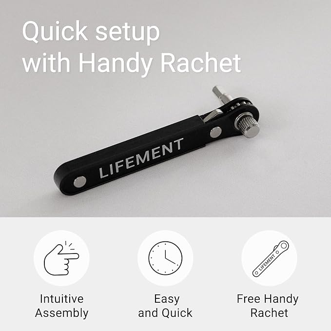 LIFEMENT Signature Wood Platform Bed Frame with Headboard, Essential, Noise Free, Under Bed Storage, No Box Spring Needed, Easy Assembly (Walnut, King (U.S. Standard))