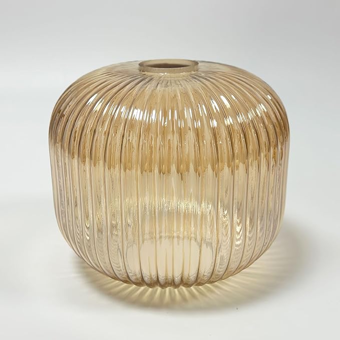 Amber Plug in Pendant Light Fixtures Mid Century Modern Hanging Lights with Plug in Cord Gold Pendant Light Plug in Vintage Glass Hanging Lamps for Living Room Bedroom Kitchen Dining Room