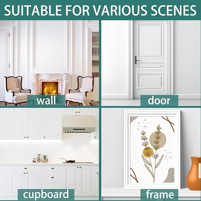 10 Ft x 1.1'' Peel and Stick Wall Molding Trim,Chair Rail Wainscoting Panel,Self-Adhesive Flexible Molding Trim for Home Decoration & Wall Protection(White)