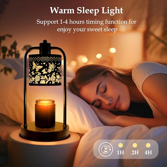 Candle Warmer Lamp Electric with Timer: Wax Melts for Warmer Yankee Candles Large - Dimmable Candle Warmer for Birthday Christmas Gift Bedroom Home Decor