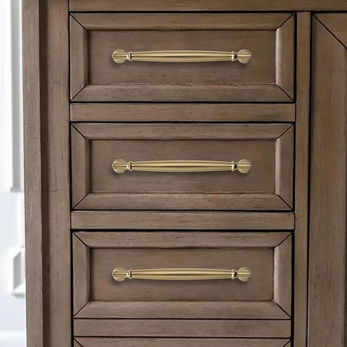 khtumeware 2 Pack 12 Inch(305mm) Champagne Bronze Cabinet Pulls Heavy Duty Solid Satin Brass Cabinet Handles Kitchen Cabinet Hardware for Cupboard Drawer Handles Dresser Pulls