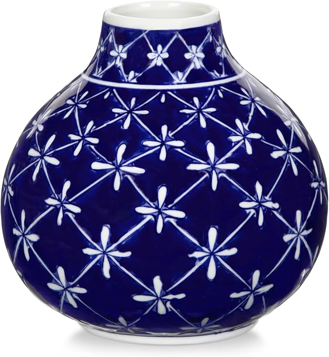 Blue and White Vase Porcelain Vases Small Chinoiserie Decor Classic Ceramic Gifts Chinese Flower Vase for Bedroom Living Room Console Table Accent Shelf Tabletop Decor