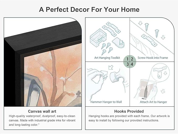 Framed Canvas Prints Amsterdam Canal Bikes Watercolor Painting Netherlands Wall Art Print Amsterdam Cityscape Travel Poster Europe Art Print 20x30in-Black-Metal-Framed