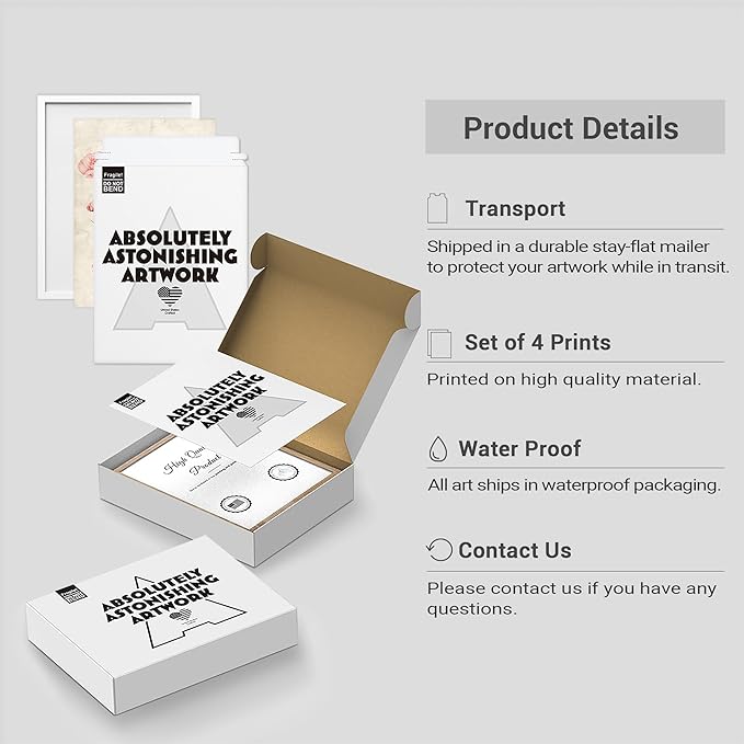 SIGNWIN Framed Set Vintage Floral Birth Month Botanical Prints Antique Flower Illustrations Modern Art Decorative Scenic Multicolor Nature Wilderness for Bedroom - 12"x16"x4 White