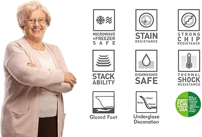 Tudor Royal 16-Piece Porcelain Round Dinnerware Set, Service for 4, Victoria Blue Design, Blue Floral, Plates Bowls Dishes, Glossy, Premium Quality Tableware, Unique Pattern