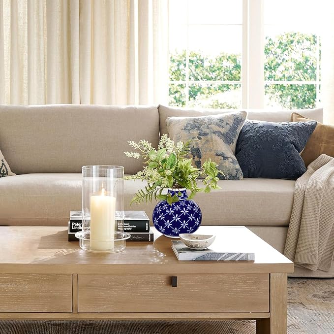 Blue and White Vase Porcelain Vases Small Chinoiserie Decor Classic Ceramic Gifts Chinese Flower Vase for Bedroom Living Room Console Table Accent Shelf Tabletop Decor