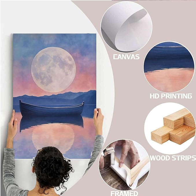 Framed Canvas Prints Afterglow Digital Print Music Poster Aesthetic Bedroom Print Watercolour Art Girly Wall Art Wall Hanging 28x40in-Framed